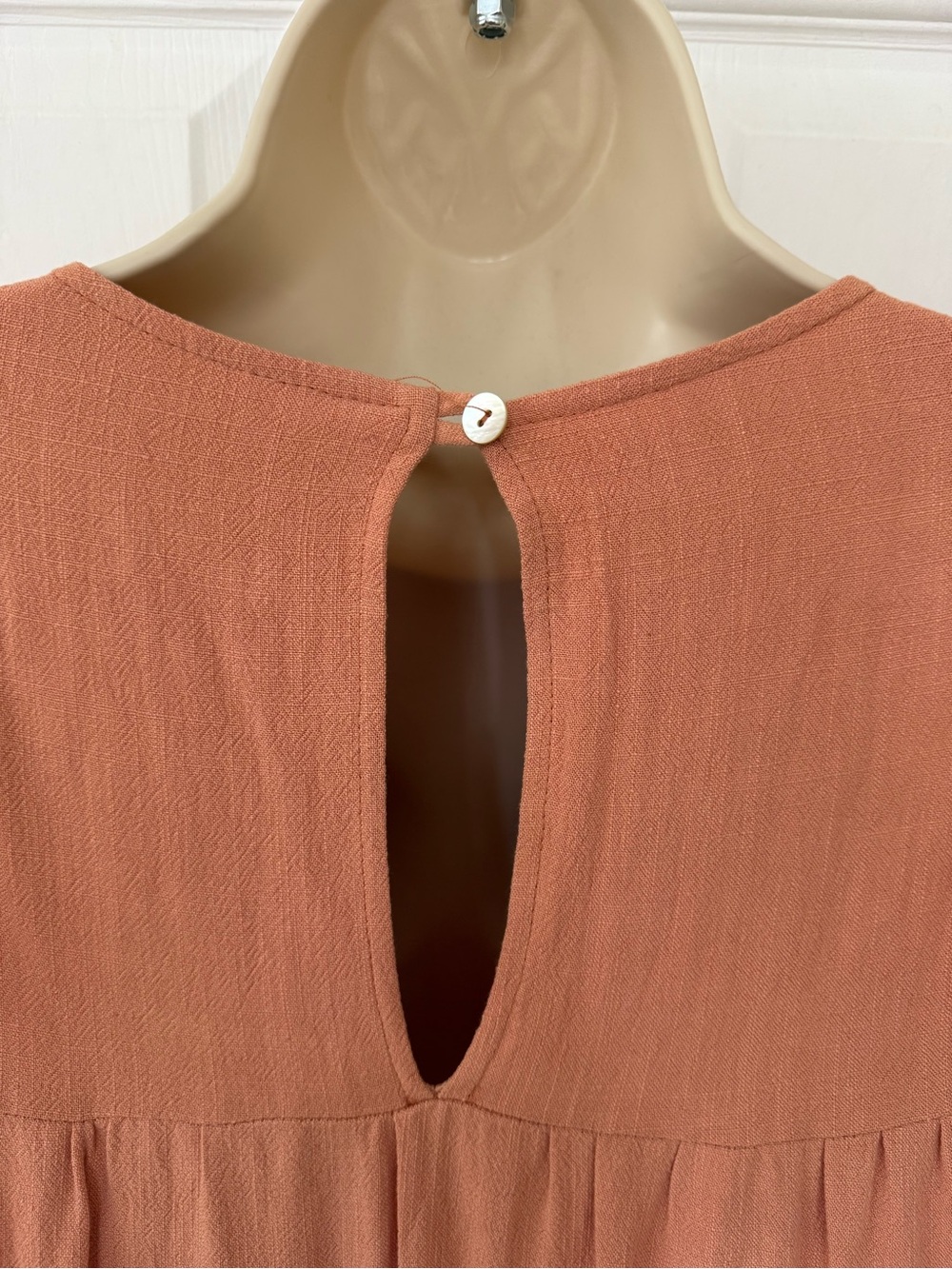 Altar’d State Theodora Peach Tiered Ruffle Sleeve Mini Dress XS - Picture 8 of 13